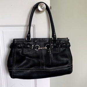 Coach black leather purse
